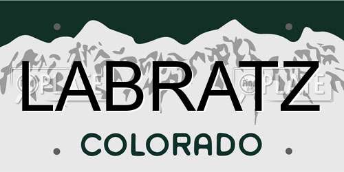 LABRATZ Colorado License Plate
