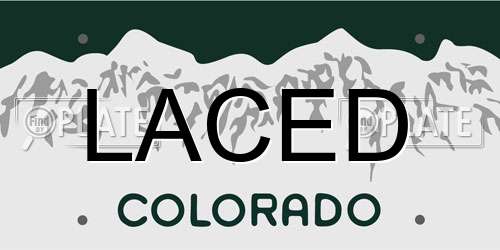 LACED Colorado License Plate