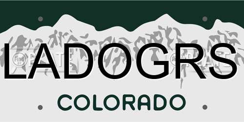 LADOGRS Colorado License Plate