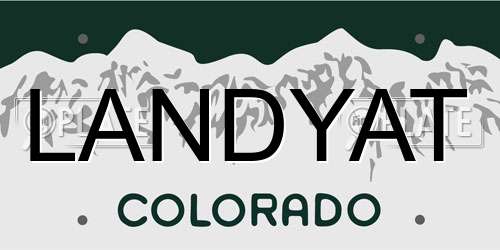 LANDYAT Colorado License Plate