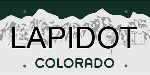 LAPIDOT Colorado License Plate