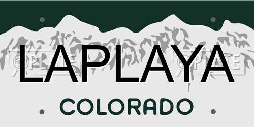 LAPLAYA Colorado License Plate