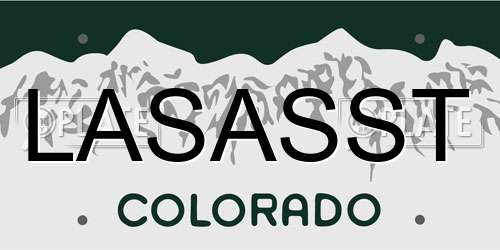 LASASST Colorado License Plate