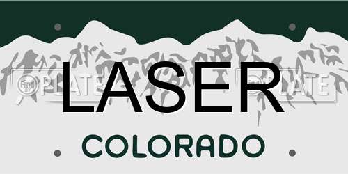 LASER Colorado License Plate