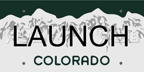 LAUNCH Colorado License Plate
