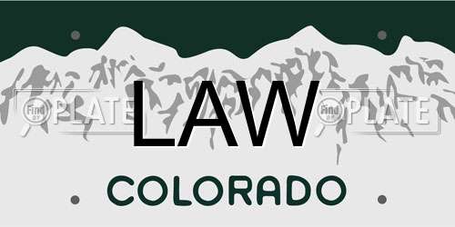 LAW Colorado License Plate