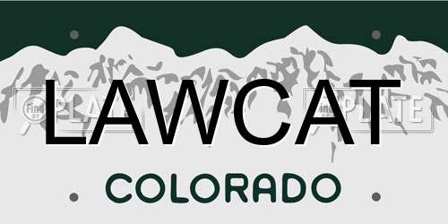 LAWCAT Colorado License Plate