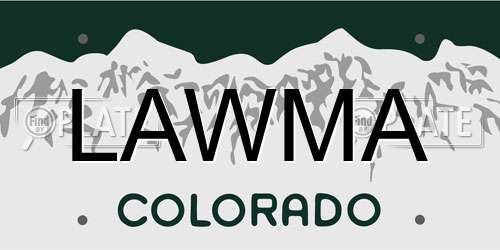 LAWMA Colorado License Plate