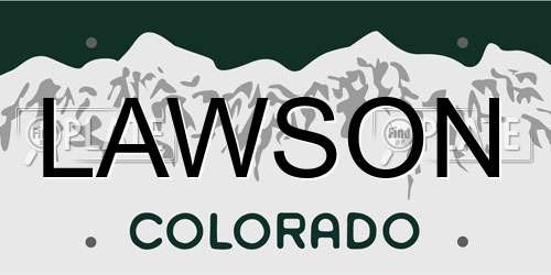 LAWSON Colorado License Plate