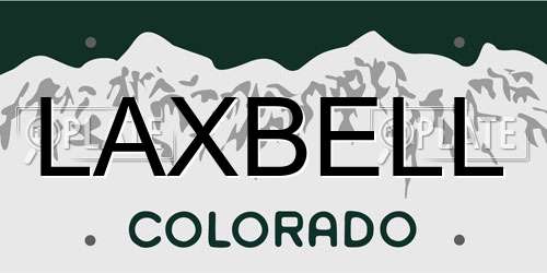 LAXBELL Colorado License Plate