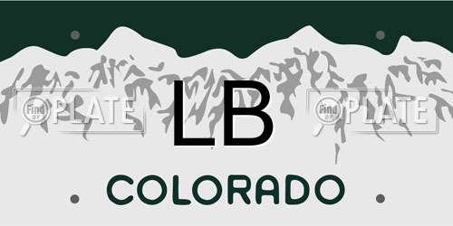 LB Colorado License Plate