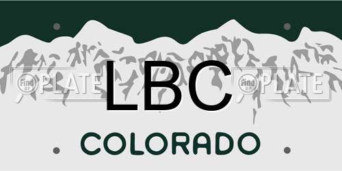 LBC Colorado License Plate