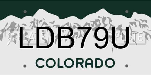 LDB79U Colorado License Plate