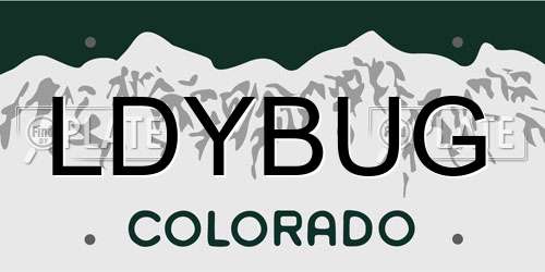 LDYBUG Colorado License Plate
