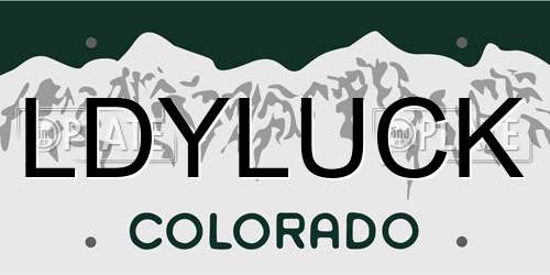 LDYLUCK Colorado License Plate