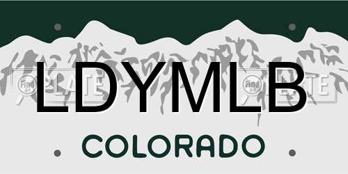 LDYMLB Colorado License Plate