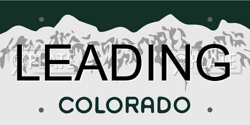 LEADING Colorado License Plate