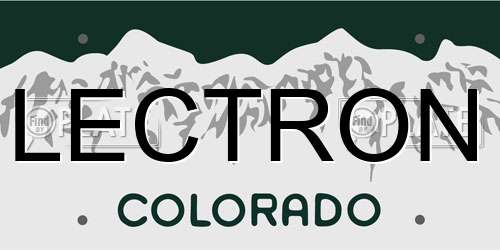 LECTRON Colorado License Plate