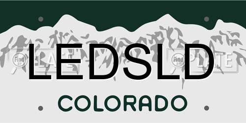 LEDSLD Colorado License Plate