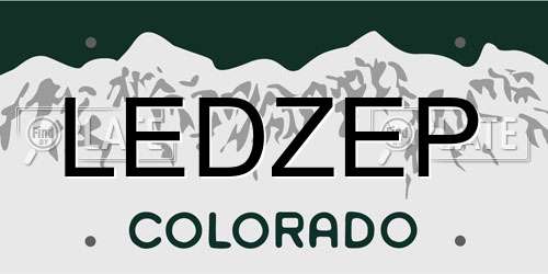 LEDZEP Colorado License Plate