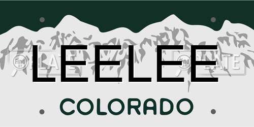 LEELEE Colorado License Plate