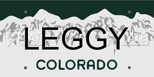 LEGGY Colorado License Plate