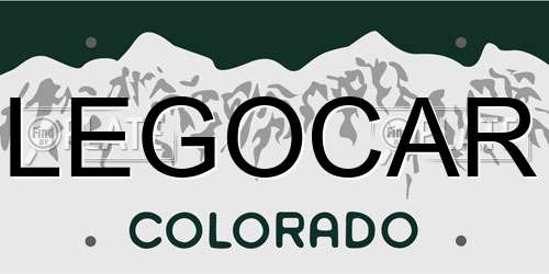 LEGOCAR Colorado License Plate