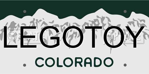 LEGOTOY Colorado License Plate