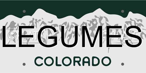 LEGUMES Colorado License Plate