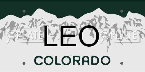 LEO Colorado License Plate