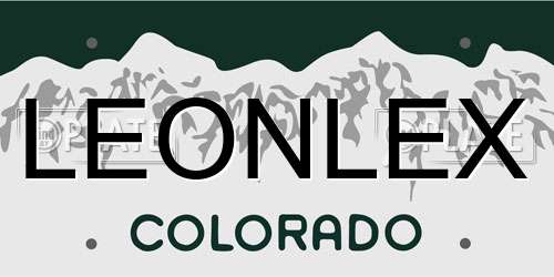 LEONLEX Colorado License Plate