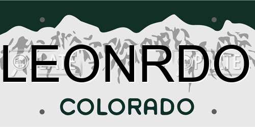 LEONRDO Colorado License Plate