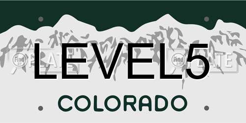 LEVEL5 Colorado License Plate