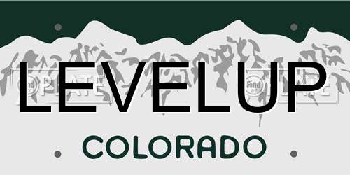 LEVELUP Colorado License Plate