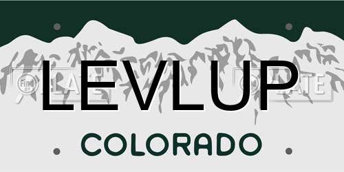 LEVLUP Colorado License Plate