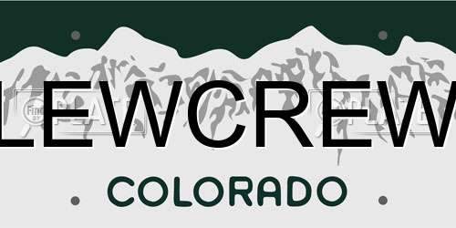 LEWCREW Colorado License Plate