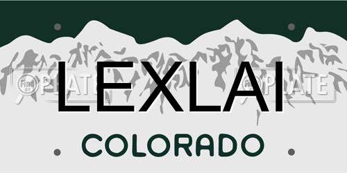 LEXLAI Colorado License Plate