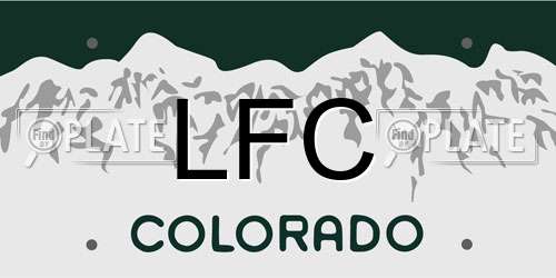 LFC Colorado License Plate