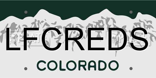 LFCREDS Colorado License Plate