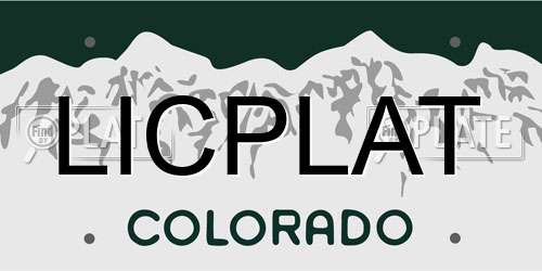LICPLAT Colorado License Plate