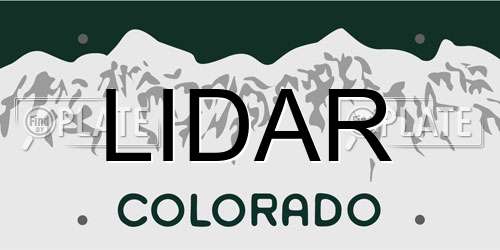 LIDAR Colorado License Plate
