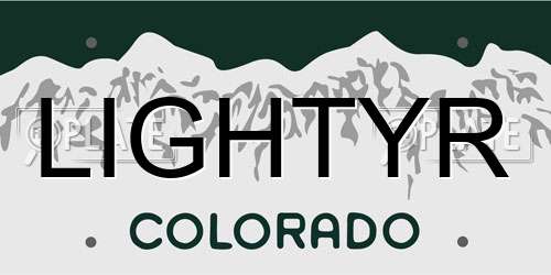 LIGHTYR Colorado License Plate