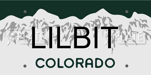 LILBIT Colorado License Plate