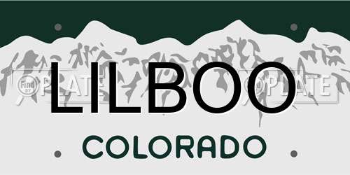 LILBOO Colorado License Plate