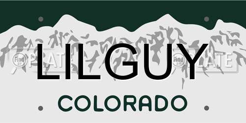 LILGUY Colorado License Plate