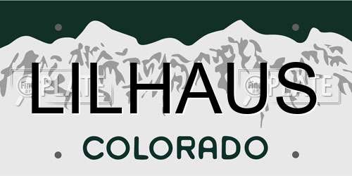 LILHAUS Colorado License Plate