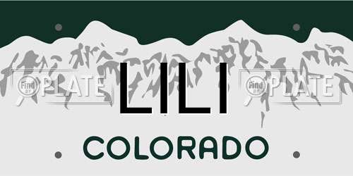 LILI Colorado License Plate