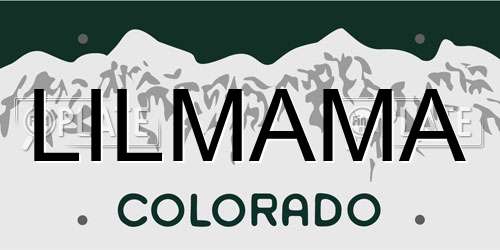 LILMAMA Colorado License Plate