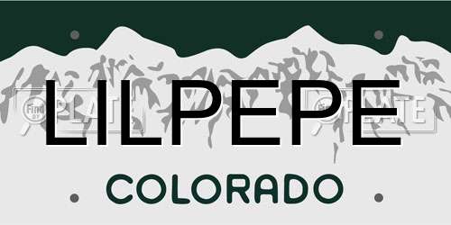 LILPEPE Colorado License Plate