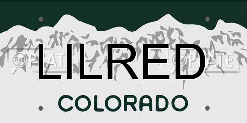 LILRED Colorado License Plate